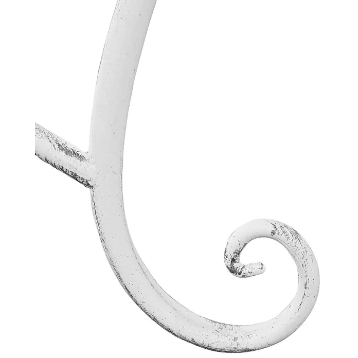 Furnicato Gartenbank Tara -  - Verzierter, weiß patinierter Metall-Scroll mit geschwungenem Design.