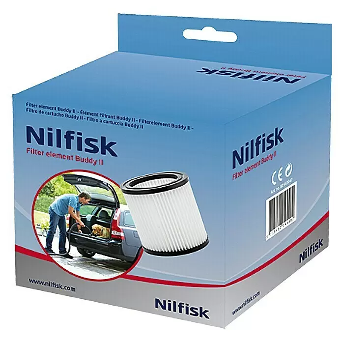 Nilfisk PET-FilterelementPassend für: Nilfisk Nass-Trockensauger Buddy II-Serie, Auswaschbar Front View