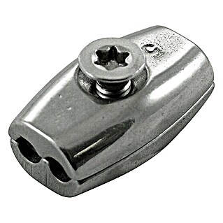 Staalkabelklem (Voor kabeldiameter: 4 mm, Roestvrij staal, A4, 2 st., Eivormig)