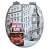 Poseidon Toiletzitting London Bus (Softclose, MDF, Grijs/Rood)