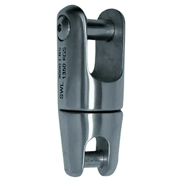 Ankerwirbel - 10 - 12 mm Ankerketten, Drehbar, Edelstahl, A4 - Drehbarer Edelstahlwirbel mit Gabelkopf, ideal für sichere Verbindungen und Lastverteilung, mit einer Belastung von 1350 kg.