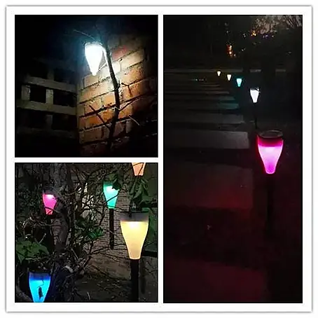 2 x LED Solarleuchte Demi farbwechselnd