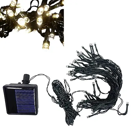 Solarlichterkette 48 LED warmweiß 14,5m