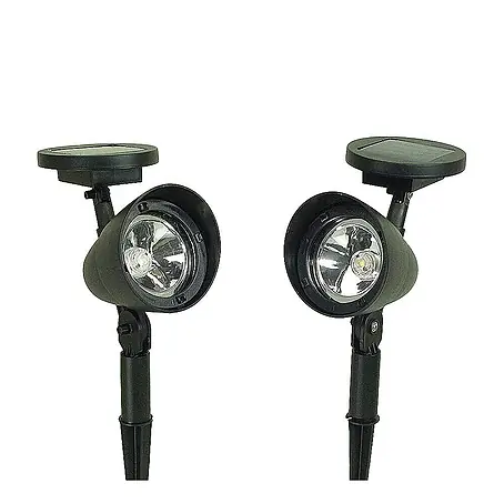 2 er Set LED Solarleuchten Solarstrahler