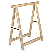 Caballete plegable de madera  Professionell (Peso máximo admitido: 600 kg con 2 caballetes de madera, Altura: 75,5 cm, Pino)