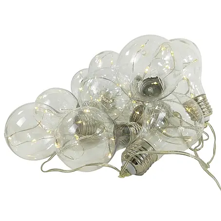 Solar-Lichterkette Glühbirne 10 flammig
