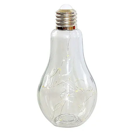 Dekoleuchte Tischlampe Glühbirne mit Lichterkette 20 LED batteriebetrieben