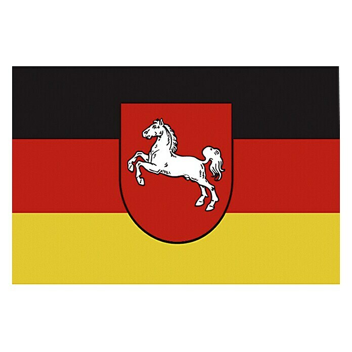 Flagge (Niedersachsen, 45 x 30 cm, Spunpolyester)