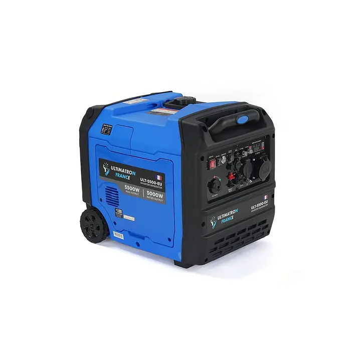 Ultimatron ULT-5500, 5,5 kW Benzin Stromerzeuger -  - Blau-schwarzer Inverter-Generator ULT-5500-EU, mit 5500W Max- und 5000W Nennleistung.