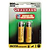 BAUHAUS Akku-Batterien (Mignon AA, Nickel-Metallhydrid, 800 mAh, 1,2 V)