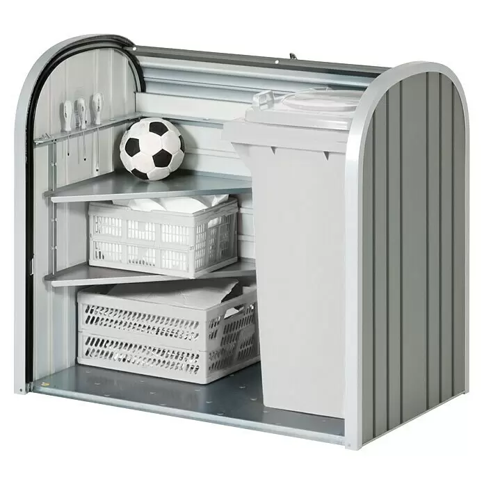 Biohort StoreMax Garten-Aufbewahrungsbox StoreMax 120 - Quarzgrau, Stahl - Anwendungsbeispiel