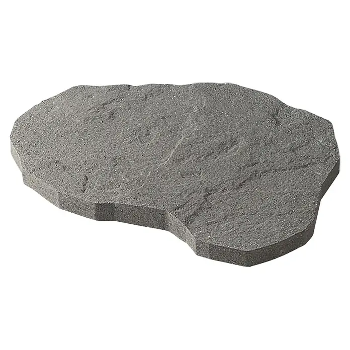 Trittstein Send - 36 x 48 x 3,5 cm, Grau, Beton - Grauer Trittstein in unregelmäßiger Form, ideal für Gartenwege und zur dekorativen Gestaltung von Außenbereichen.
