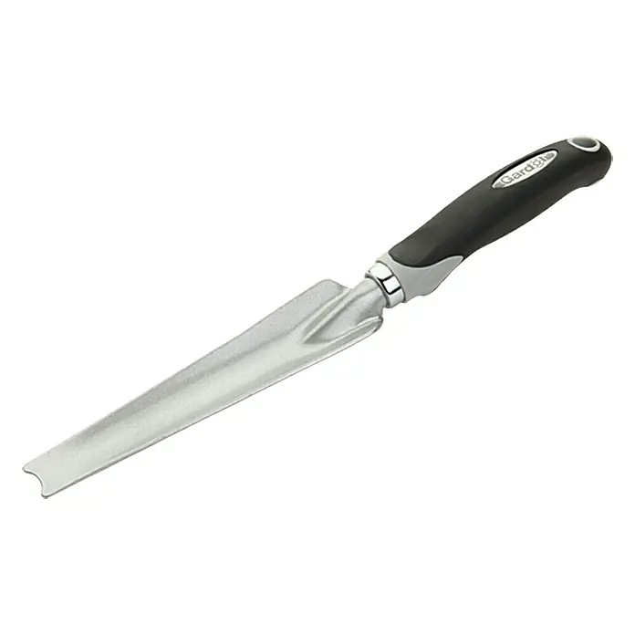 Gardol Pala para extraer malas hierbas - Anchura de trabajo: 30 mm, Mango corto - Un cuchillo de jardinería GardGlo plateado con mango negro. Ideal para trabajos de jardinería.