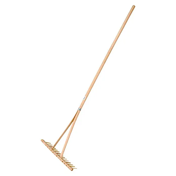 Freund Victoria Heurechen - Arbeitsbreite: 47,5 cm, Anzahl Zinken: 14, Langstiel - Holzrechen mit langem Stiel, ideal für Gartenarbeiten. Ein robustes Werkzeug zum Zusammenkehren von Laub und Gartenabfällen.
