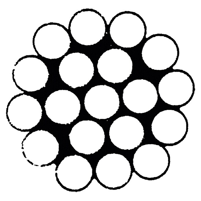 Drahtseil (2 mm, 1 x 19 Geflecht, Edelstahl, A4)