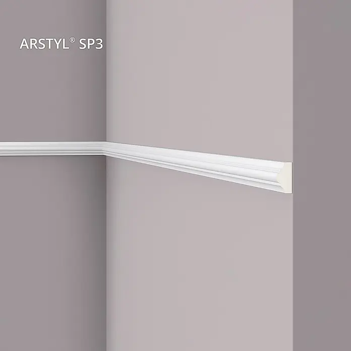 NOEL & MARQUET Wandleiste SP3 LxBxH: 200 x 1.3 x 2.3 cm 1 Stk. weiß - 