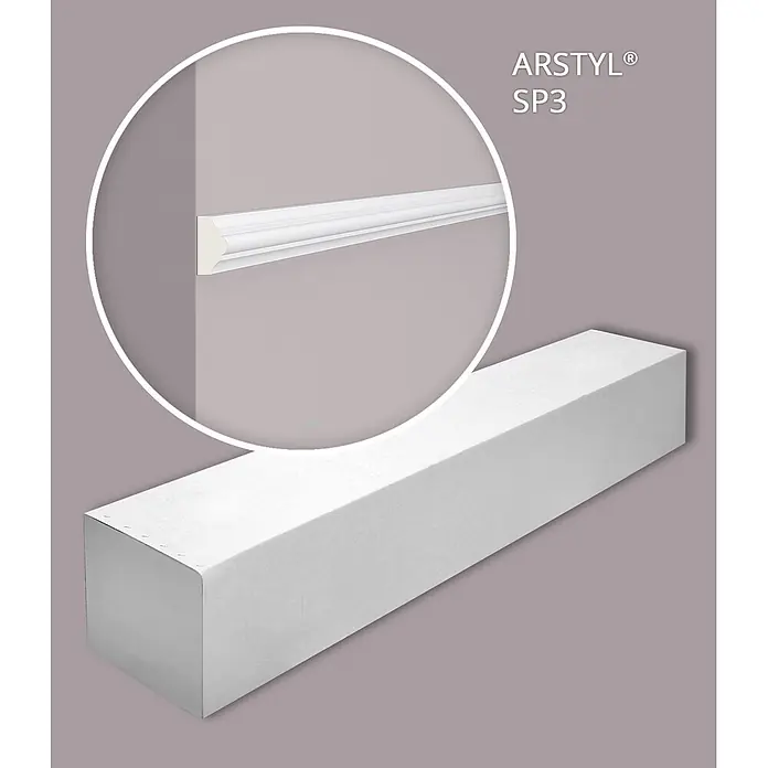 NOEL & MARQUET Wandleiste SP3-box LxBxH: 200 x 1.3 x 2.3 cm 50 Stk. weiß - 