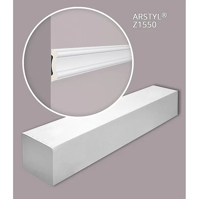 NOEL & MARQUET Wandleiste Z1550-box LxBxH: 200 x 1.9 x 8 cm 23 Stk. weiß - 