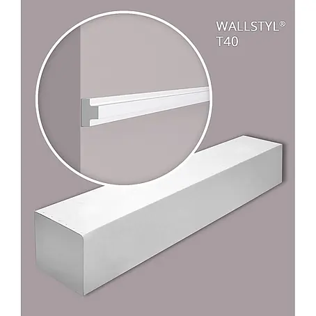 NOEL & MARQUET Wandleiste T40-box LxBxH: 200 x 2 x 3 cm 50 Stk. weiß