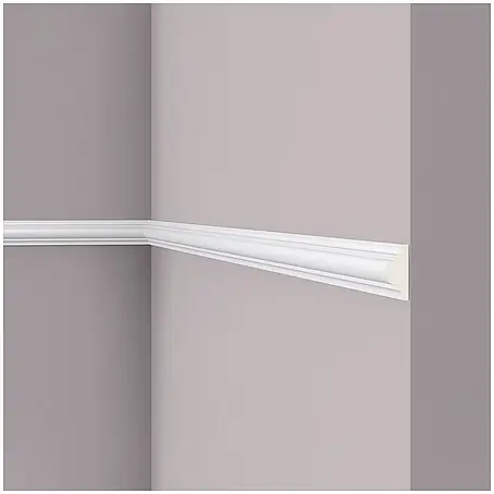 NOEL & MARQUET Wandleiste Z10 LxBxH: 200 x 1.8 x 3.8 cm 1 Stk. weiß