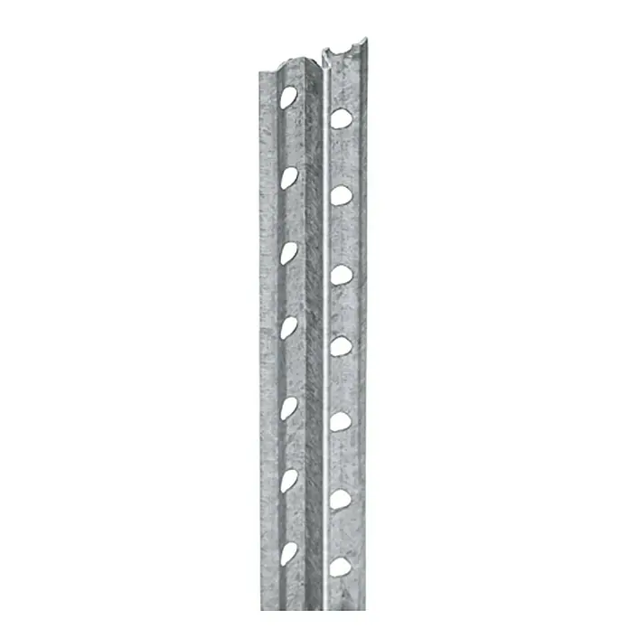 Catnic Schnellputzprofil - Länge: 250 cm, Passend für: 6 mm Putzstärke, Edelstahl - Metallpfosten mit Lochmuster. Ideal für Regal- oder Konstruktionsprojekte, robust und vielseitig einsetzbar.
