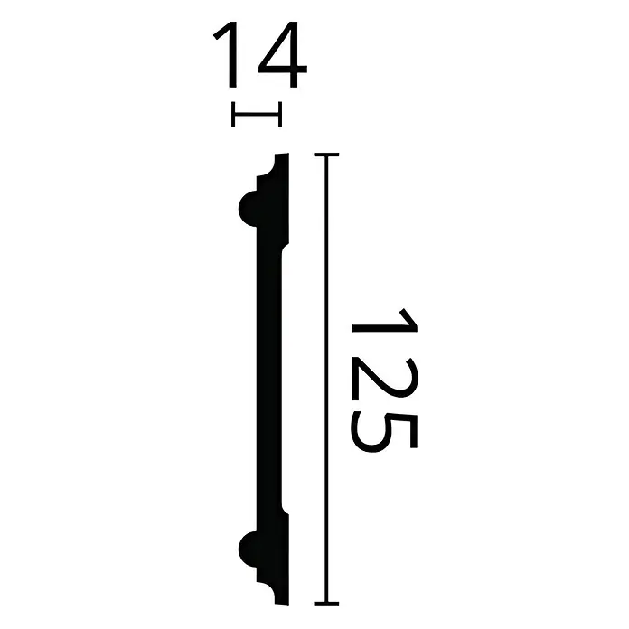 NOEL & MARQUET Wandleiste Z12-box LxBxH: 200 x 1.4 x 12.5 cm 15 Stk. weiß - 
