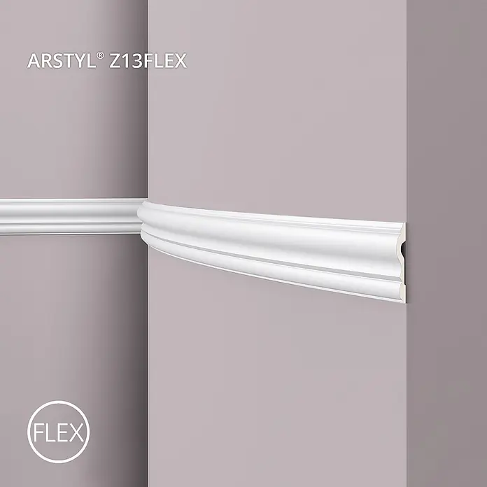 NOEL & MARQUET Wandleiste Z13 Flex LxBxH: 200 x 2.2 x 8 cm 1 Stk. weiß - 