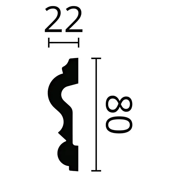 NOEL & MARQUET Wandleiste Z13 Flex LxBxH: 200 x 2.2 x 8 cm 1 Stk. weiß - 