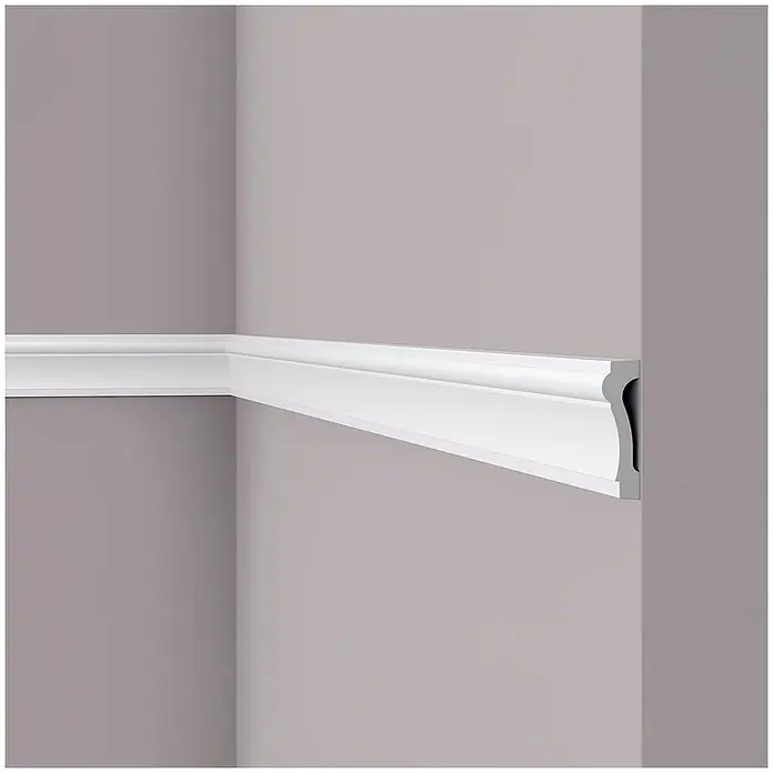 NOEL & MARQUET Wandleiste WL6 LxBxH: 200 x 2.2 x 7.5 cm 1 Stk. weiß - 