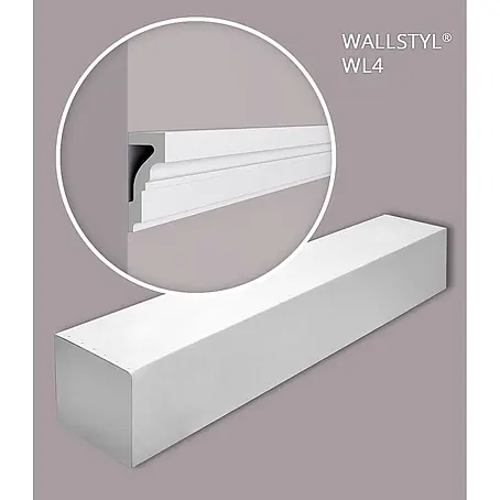 NOEL & MARQUET Wandleiste WL4-box LxBxH: 200 x 4 x 10 cm 8 Stk. weiß