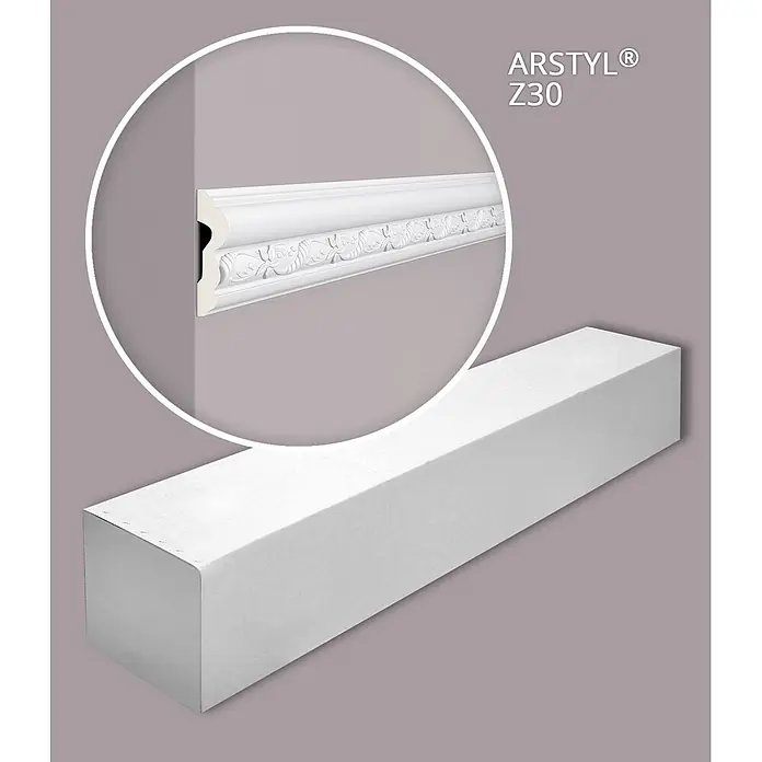 NOEL & MARQUET Wandleiste Z30-box LxBxH: 200 x 2.2 x 8 cm 20 Stk. weiß - 