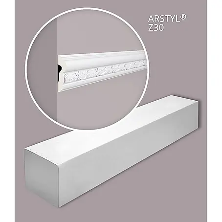 NOEL & MARQUET Wandleiste Z30-box LxBxH: 200 x 2.2 x 8 cm 20 Stk. weiß