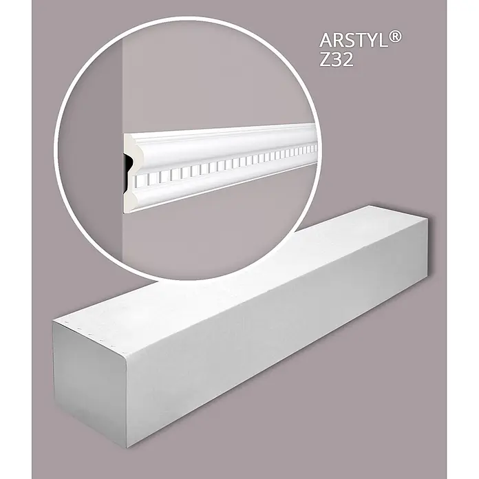 NOEL & MARQUET Wandleiste Z32-box LxBxH: 200 x 2.2 x 8 cm 20 Stk. weiß - 