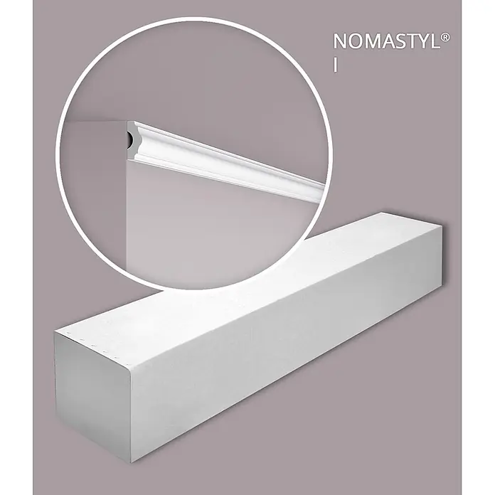 NOEL & MARQUET Wandleisten I-box-10 LxBxH: 200 x 1.6 x 3.8 cm 10 Stk. weiß - 