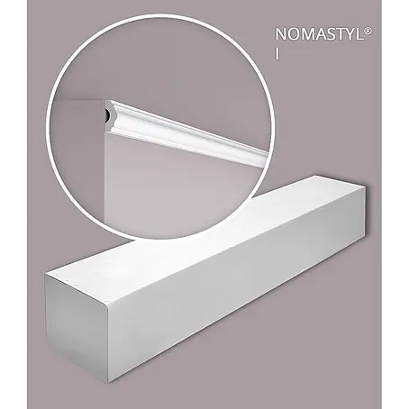 NOEL & MARQUET Wandleisten I-box-10 LxBxH: 200 x 1.6 x 3.8 cm 10 Stk. weiß