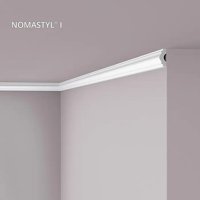 NOEL & MARQUET Wandleisten I-box-10 LxBxH: 200 x 1.6 x 3.8 cm 10 Stk. weiß - 