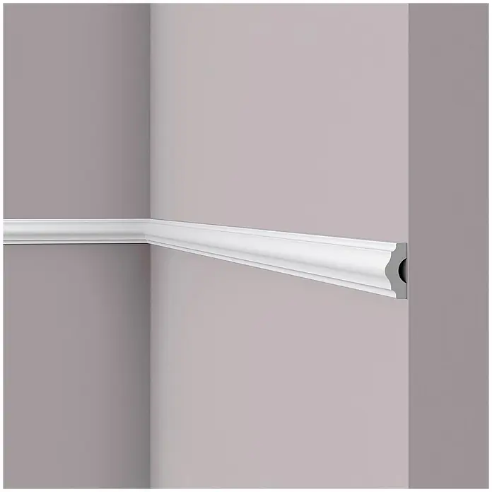 NOEL & MARQUET Wandleiste WL3 LxBxH: 200 x 1.6 x 3.8 cm 1 Stk. weiß - 