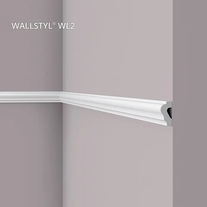NOEL & MARQUET Wandleiste WL2-box LxBxH: 200 x 2 x 4 cm 36 Stk. weiß - 