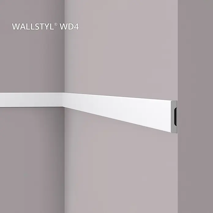 NOEL & MARQUET Wandleiste WD4-box LxBxH: 200 x 1.2 x 5.8 cm 32 Stk. weiß - 