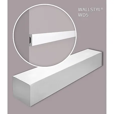 NOEL & MARQUET Wandleiste WD5-box LxBxH: 200 x 1 x 3.8 cm 36 Stk. weiß