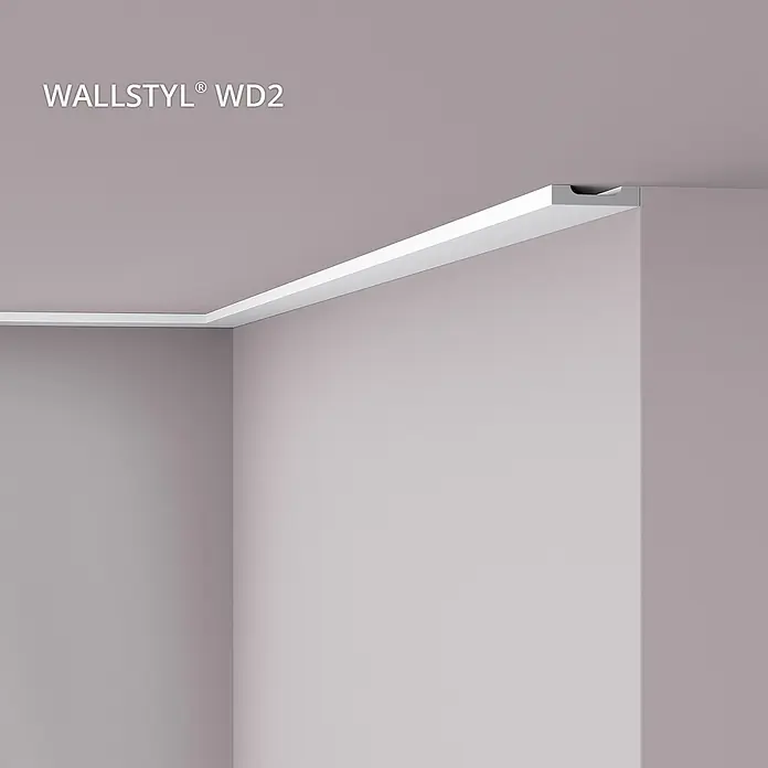 NOEL & MARQUET Wandleiste WD2-box LxBxH: 200 x 1.5 x 7 cm 21 Stk. weiß - 