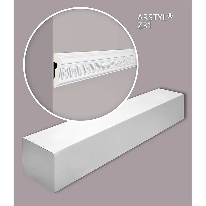NOEL & MARQUET Wandleiste Z31-box LxBxH: 200 x 2.1 x 8 cm 20 Stk. weiß - 