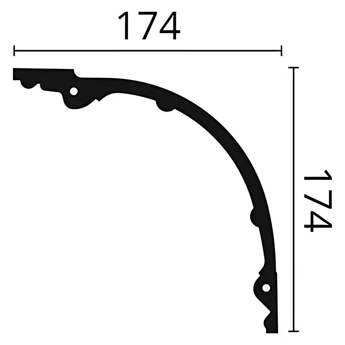 NOEL & MARQUET Eckleiste Z40 LxBxH: 200 x 17.4 x 17.4 cm 1 Stk. weiß - 