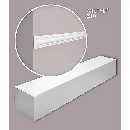 NOEL & MARQUET Wandleiste Z10-box LxBxH: 200 x 1.8 x 3.8 cm 50 Stk. weiß