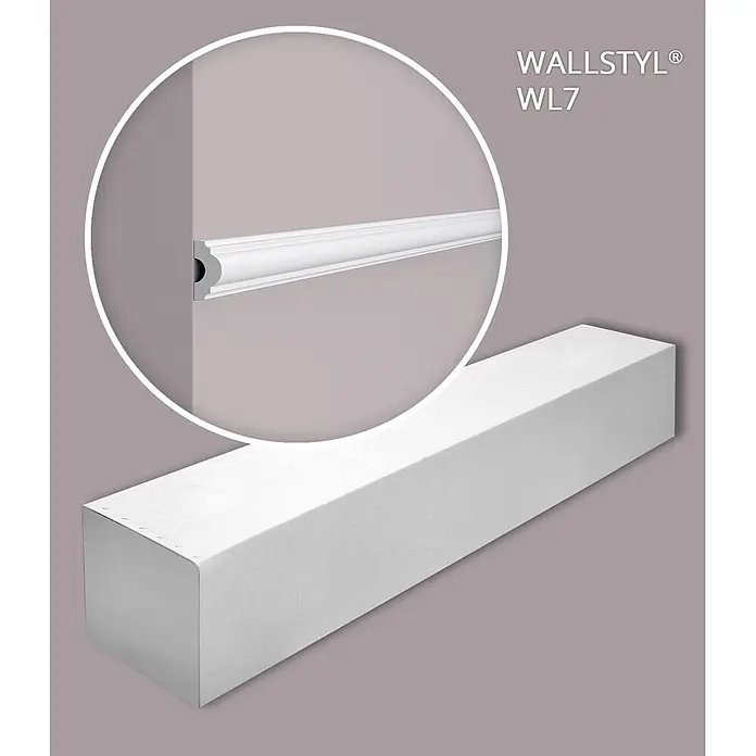 NOEL & MARQUET Wandleiste WL7-box LxBxH: 200 x 1.3 x 2.5 cm 50 Stk. weiß - 