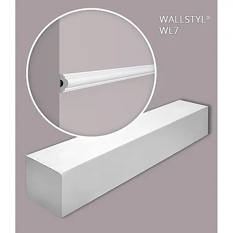 NOEL & MARQUET Wandleiste WL7-box LxBxH: 200 x 1.3 x 2.5 cm 50 Stk. weiß