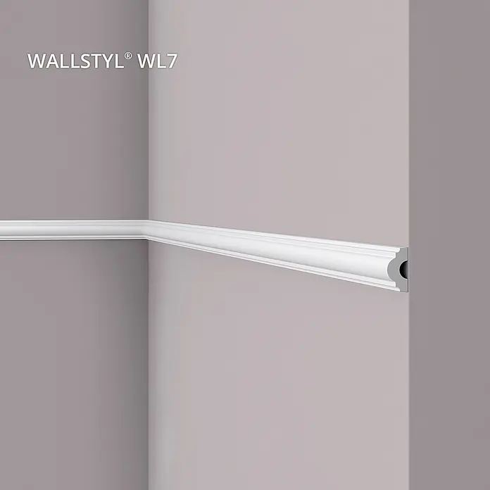 NOEL & MARQUET Wandleiste WL7-box LxBxH: 200 x 1.3 x 2.5 cm 50 Stk. weiß - 