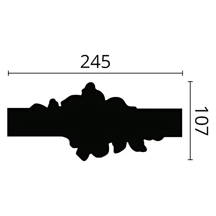 NOEL & MARQUET Wandleiste Z104 LxBxH: 24.5 x 2 x 10.7 cm 2 Stk. weiß - 