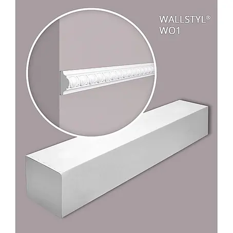 NOEL & MARQUET Wandleiste WO1-box LxBxH: 200 x 1.8 x 3.8 cm 49 Stk. weiß
