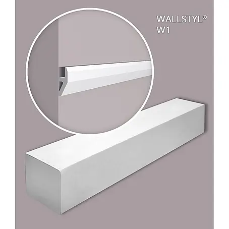 NOEL & MARQUET Wandleiste W1-box LxBxH: 200 x 1.8 x 5.5 cm 30 Stk. weiß